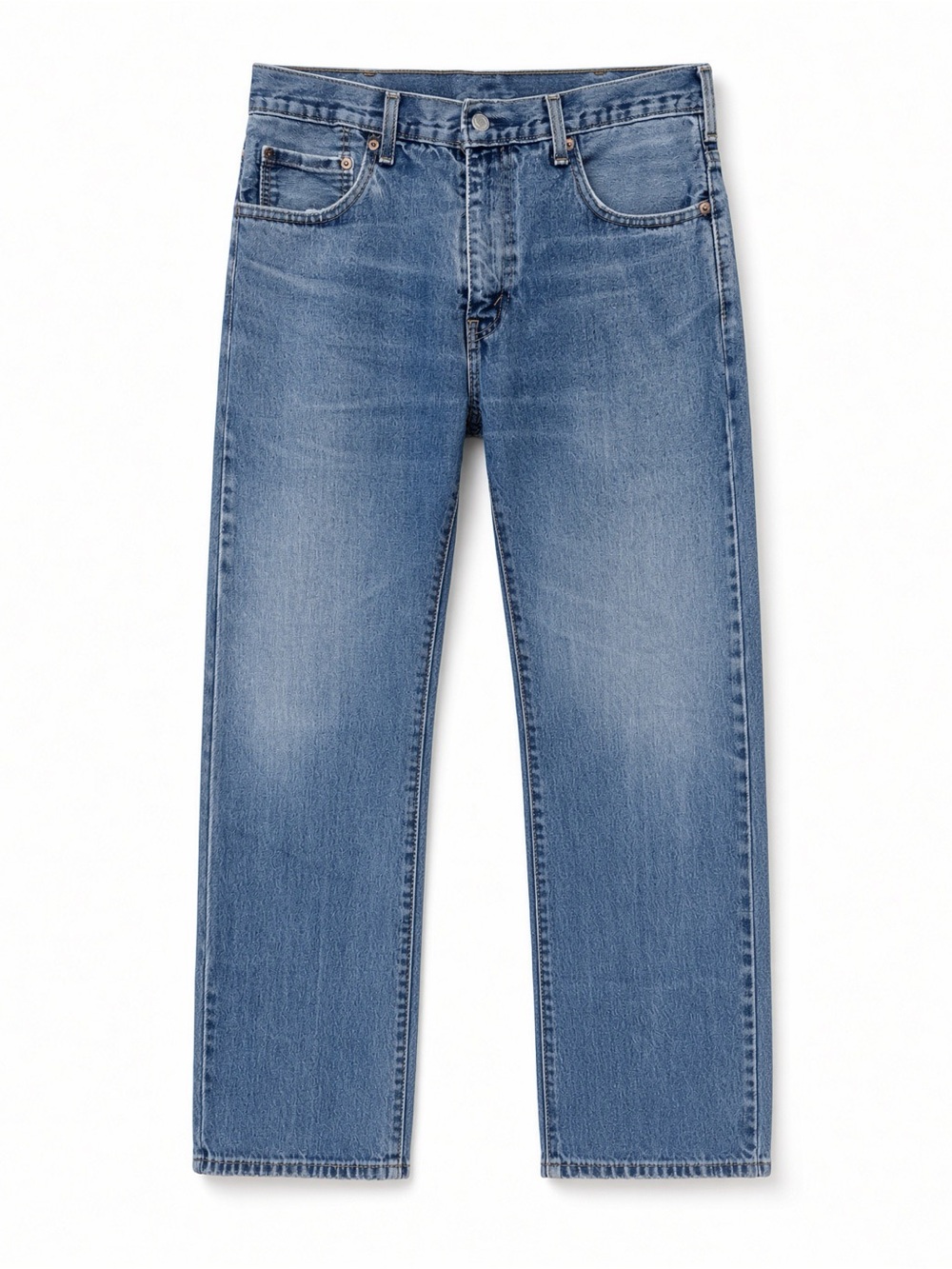 Levi’s 517 Men’s Bootcut Jeans 33x32 Medium Wash Faded Distressed Denim Zip Fly